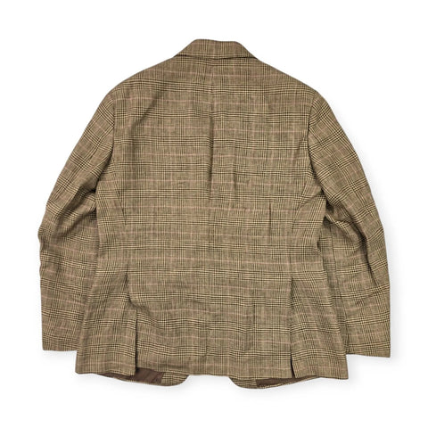 Polo Ralph Lauren Glen Plaid Sport Coat Blazer Brown Men's Large