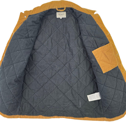 Carhartt WIP Michigan Quilt Lined Corduroy Chore Jacket Brown Men's Small