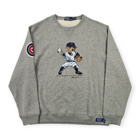 Polo Ralph Lauren Rare MLB Bear Cubs Baseball Sweatshirt Grey Mens XXL #2