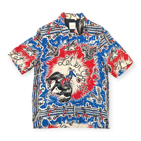 Paul Smith Cowboy Rodeo Graphic Short Sleeve Shirt Men's Small