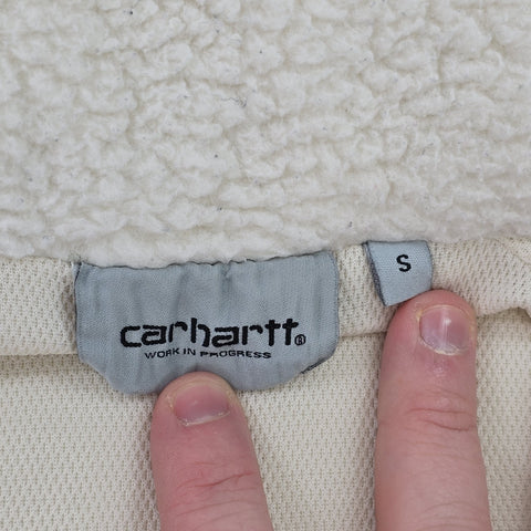 Carhartt WIP Rare Hillock Fleece Jacket Cream Men's Small