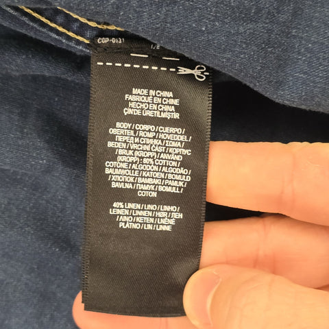 RRL Ralph Lauren Cotton Linen Engineer Coat Blue Men's Small