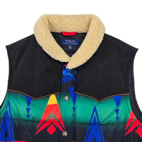 Polo Ralph Lauren Crazy Aztec Beacon Puffer Gilet Jacket Men's Medium