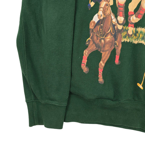 Polo Ralph Lauren 5 Horse Men Hoodie Green Men's Small Limited Edition