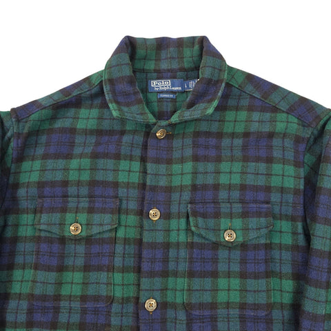 Polo Ralph Lauren Plaid Checkered Wool Overshirt Jacket Men's Medium