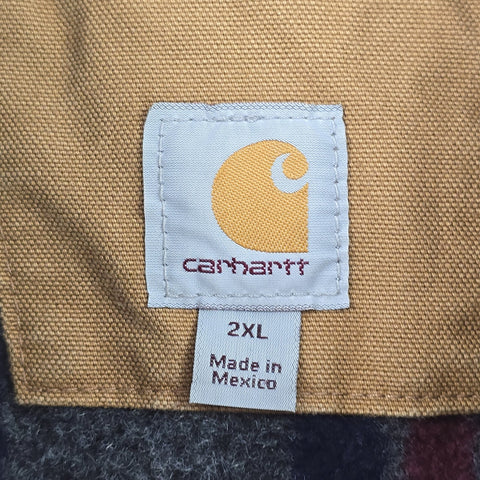 Carhartt Detroit Y2K Workwear Blanket Lined Jacket Brown Men's XXL