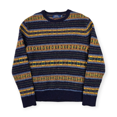 Polo Ralph Lauren Fair Isle Pattern Knitted Jumper Men's Medium