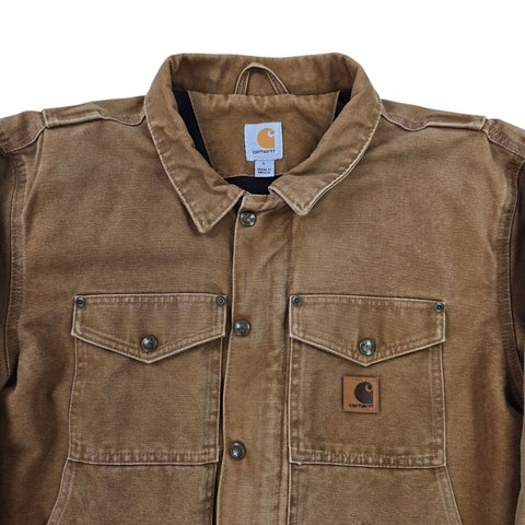 Carhartt Berwick Y2K Workwear Fleece Lined Jacket Brown Men's Large