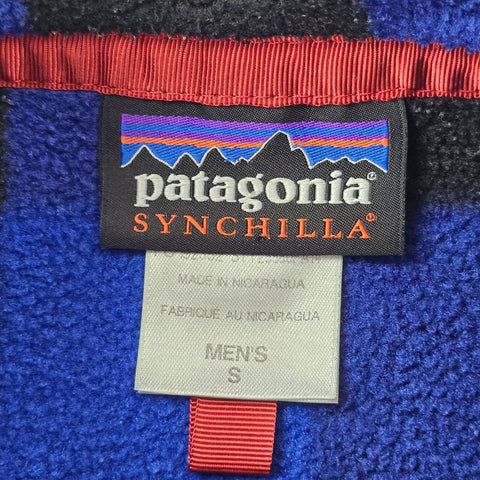 Patagonia Synchilla Snap-T Plaid Checkered Fleece Men's Small