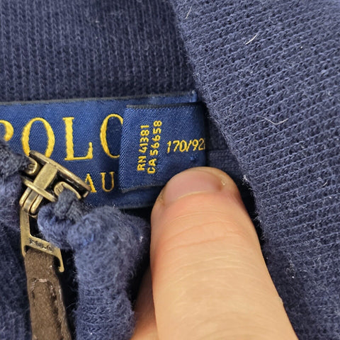 Polo Ralph Lauren Bear 1/4 Zip Knit Sweatshirt Blue Men's Small