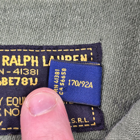 Polo Ralph Lauren Military Army Patches Field Jacket Green Men's Small