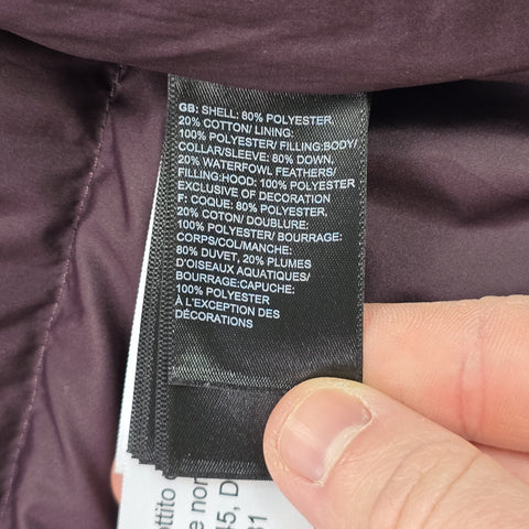 The North Face Box Canyon 550 Down Puffer Jacket Purple Men's Medium