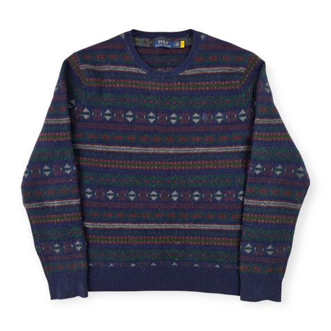 Polo Ralph Lauren Fair Isle Pattern Knitted Jumper Men's Large