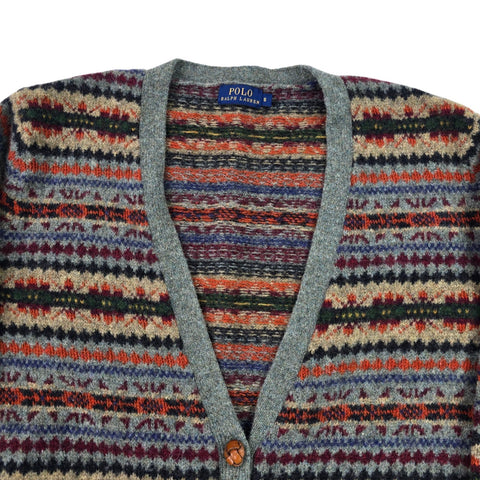 Polo Ralph Lauren Fair Isle Knit Cardigan Vest Jumper Men's Small