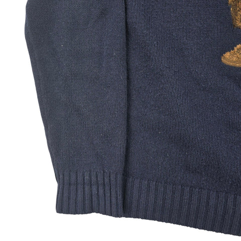 Polo Ralph Lauren Bear Knitted Jumper Blue Men's XL