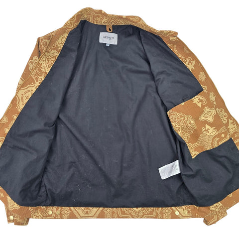 Carhartt WIP Detroit Bandana Pattern Jacket Brown Men's Medium