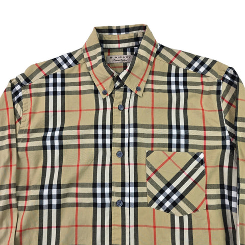 Burberry London Nova Check Long Sleeve Shirt Men's Small