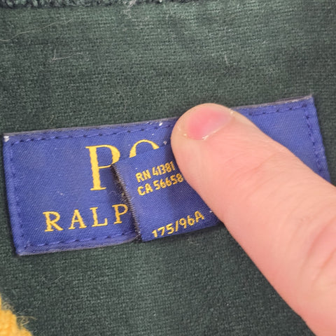 Polo Ralph Lauren Leather Varsity Tiger Letterman College Jacket Men's Medium