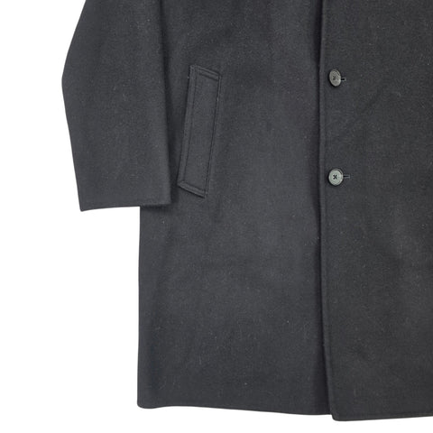 Polo Ralph Lauren Single Breasted Wool Classic Coat Black Women's Medium