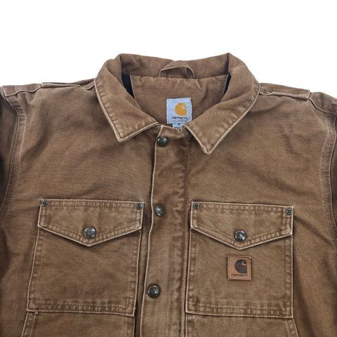 Carhartt Berwick Y2K Workwear Fleece Lined Jacket Brown Men's Medium