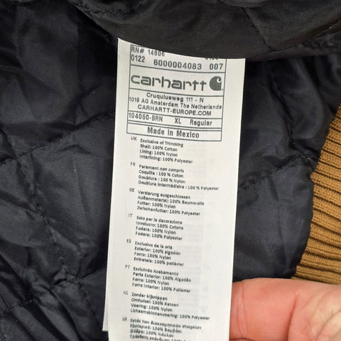 Carhartt Active Workwear Quilt Lined Jacket Brown Men's XL