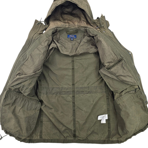 Polo Ralph Lauren Utility Canvas Parka Jacket Green Men's Medium
