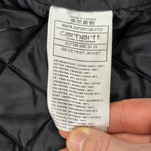 Carhartt WIP OG Detroit Quilt Lined Jacket Black Men's Medium