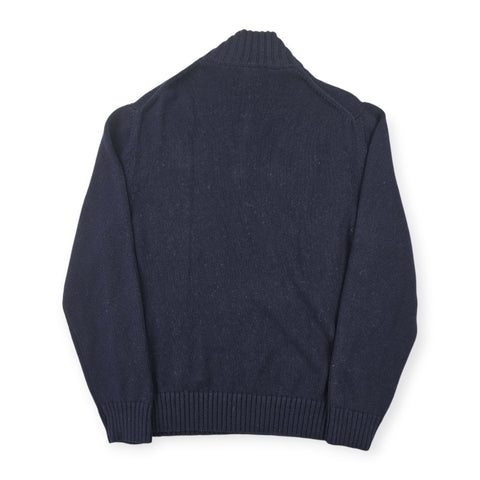 Polo Ralph Lauren 1/4 Zip USA Flag Knitted Jumper Blue Men's XXL
