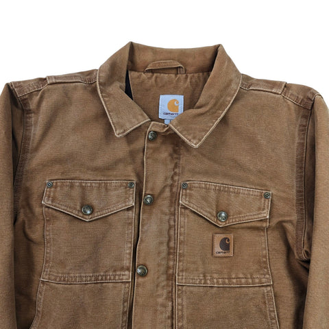 Carhartt Berwick Y2K Workwear Fleece Lined Jacket Brown Men's Small