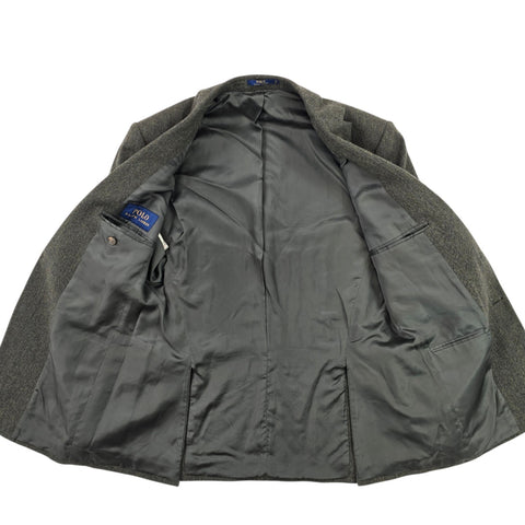 Polo Ralph Lauren Wool Herringbone Single Breasted Blazer Green Men's Size 42R