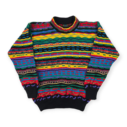 Coogi Vintage Crazy Pattern Vintage Pullover Jumper Men's Small