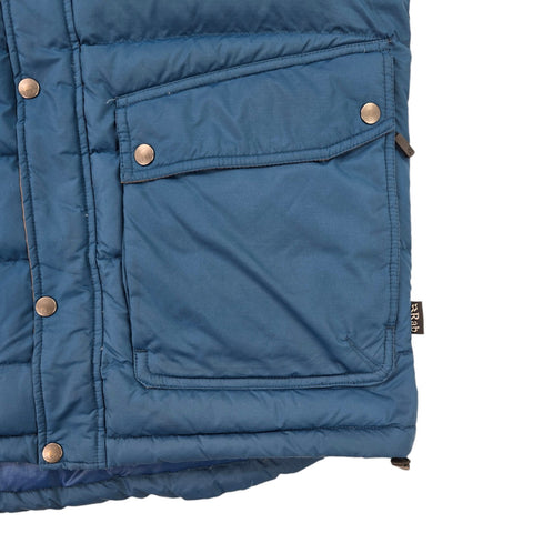 Rab Sanctuary Vest Down Puffer Gilet Jacket Blue Men's Small