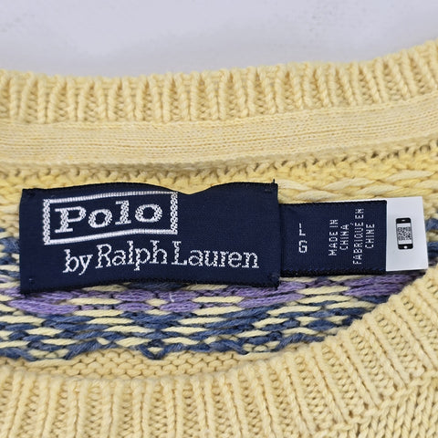 Polo Ralph Lauren Fair Isle Pattern Knitted Jumper Men's Large