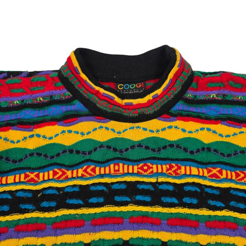 Coogi Vintage Crazy Pattern Vintage Pullover Jumper Men's Small