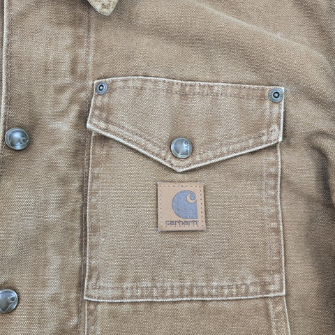 Carhartt Berwick Y2K Workwear Fleece Lined Jacket Brown Men's Small
