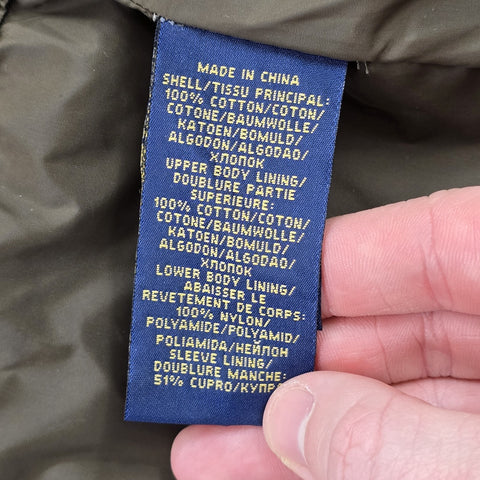 Polo Ralph Lauren Iconic Oilcloth Cylinder Biker Waxed Jacket Brown Men's Medium