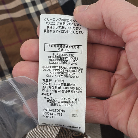 Burberry Patchwork Nova Check Long Sleeve Shirt Men's Medium