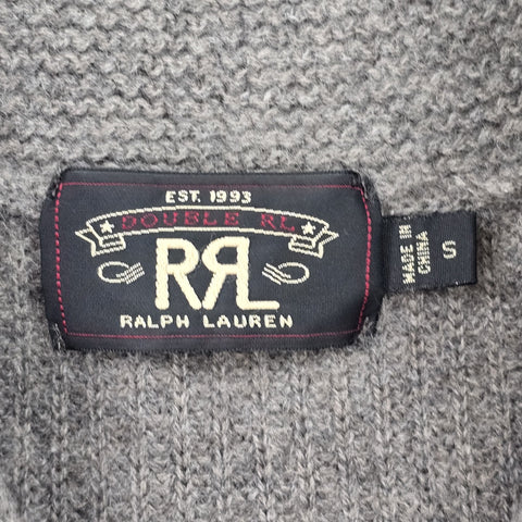 RRL Ralph Lauren 100% Cashmere Knitted Cardigan Grey Men's Small