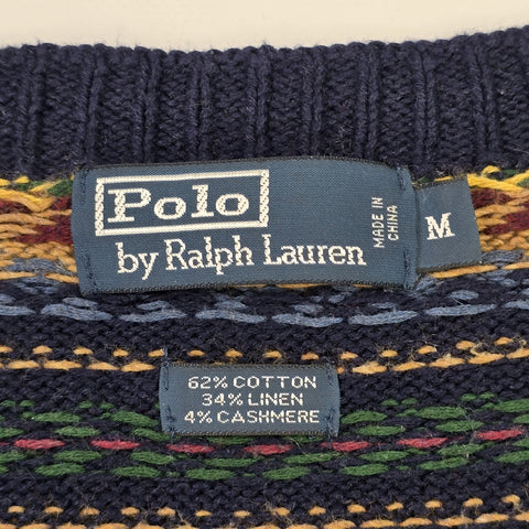Polo Ralph Lauren Fair Isle Pattern Knitted Jumper Men's Medium