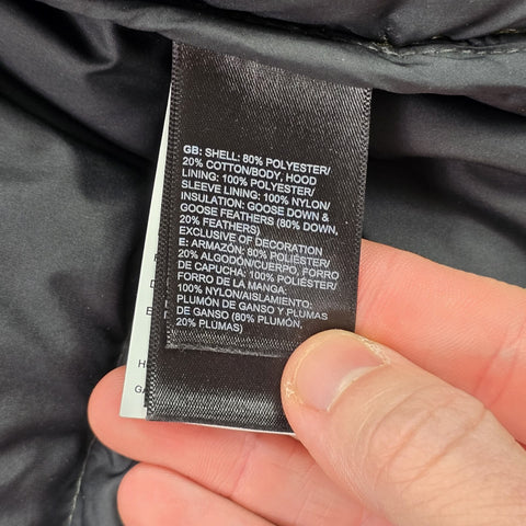 The North Face Box Canyon 550 Down Puffer Jacket Brown Men's Small