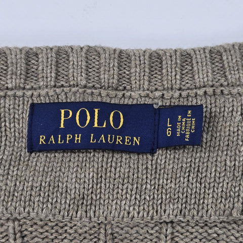 Polo Ralph Lauren Tiger Cable Knit Camouflage Cricket Jumper Men's Large
