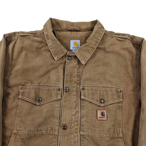 Carhartt Berwick Y2K Workwear Fleece Lined Jacket Brown Men's Large