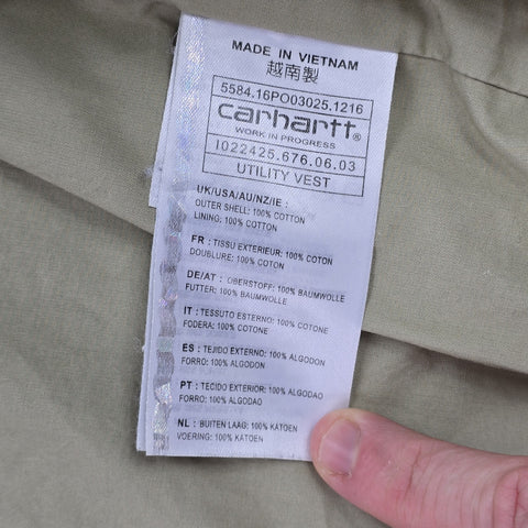 Carhartt WIP Workwear Utility Vest Camouflage Gilet Jacket Men's Medium