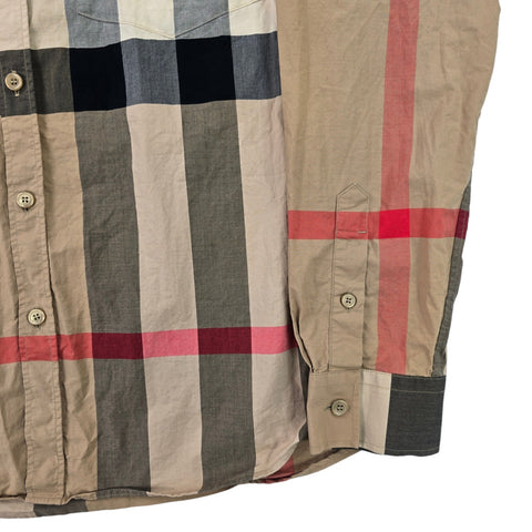 Burberry Somerton Nova Check Long Sleeve Shirt Men's Large