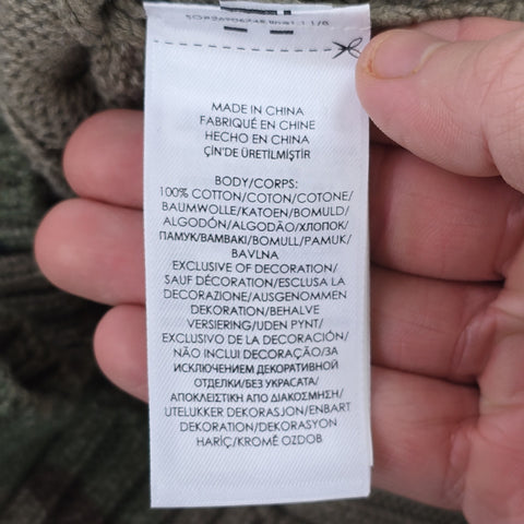 Polo Ralph Lauren Tiger Cable Knit Camouflage Cricket Jumper Men's Small