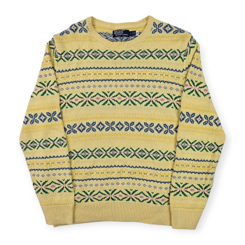 Polo Ralph Lauren Fair Isle Pattern Knitted Jumper Men's Large