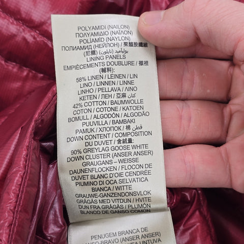 Burberry Brit Down Puffer Quilted Jacket Red Men's Medium