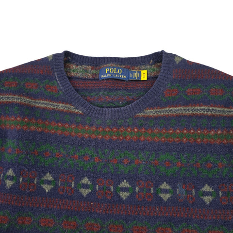 Polo Ralph Lauren Fair Isle Pattern Knitted Jumper Men's Large