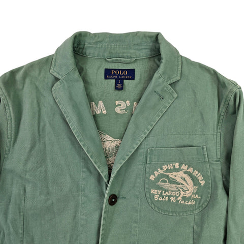 Polo Ralph Lauren Marina Spellout Chore Blazer Jacket Green Men's Small