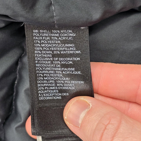 The North Face New Peak 550 Dryvent Down Puffer Jacket Black Men's Large